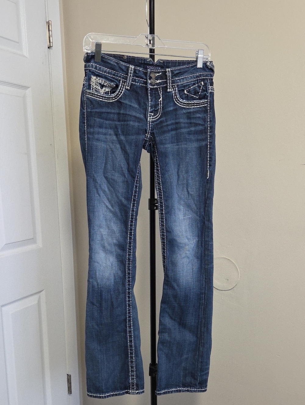 Vigoss The Chelsea Boot Cut Jeans with Contrast Stitching